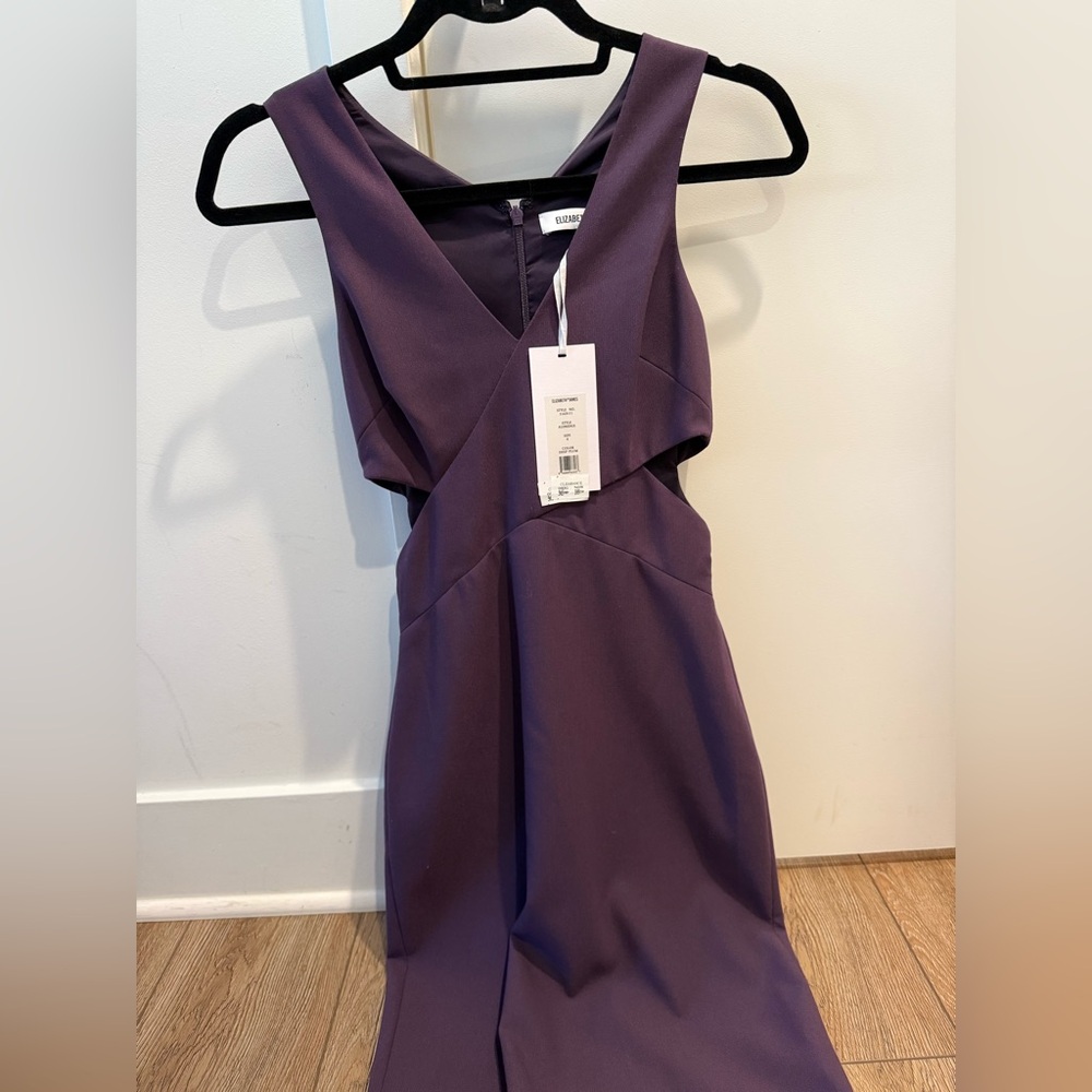 Elizabeth and James Purple V-Neck Dress